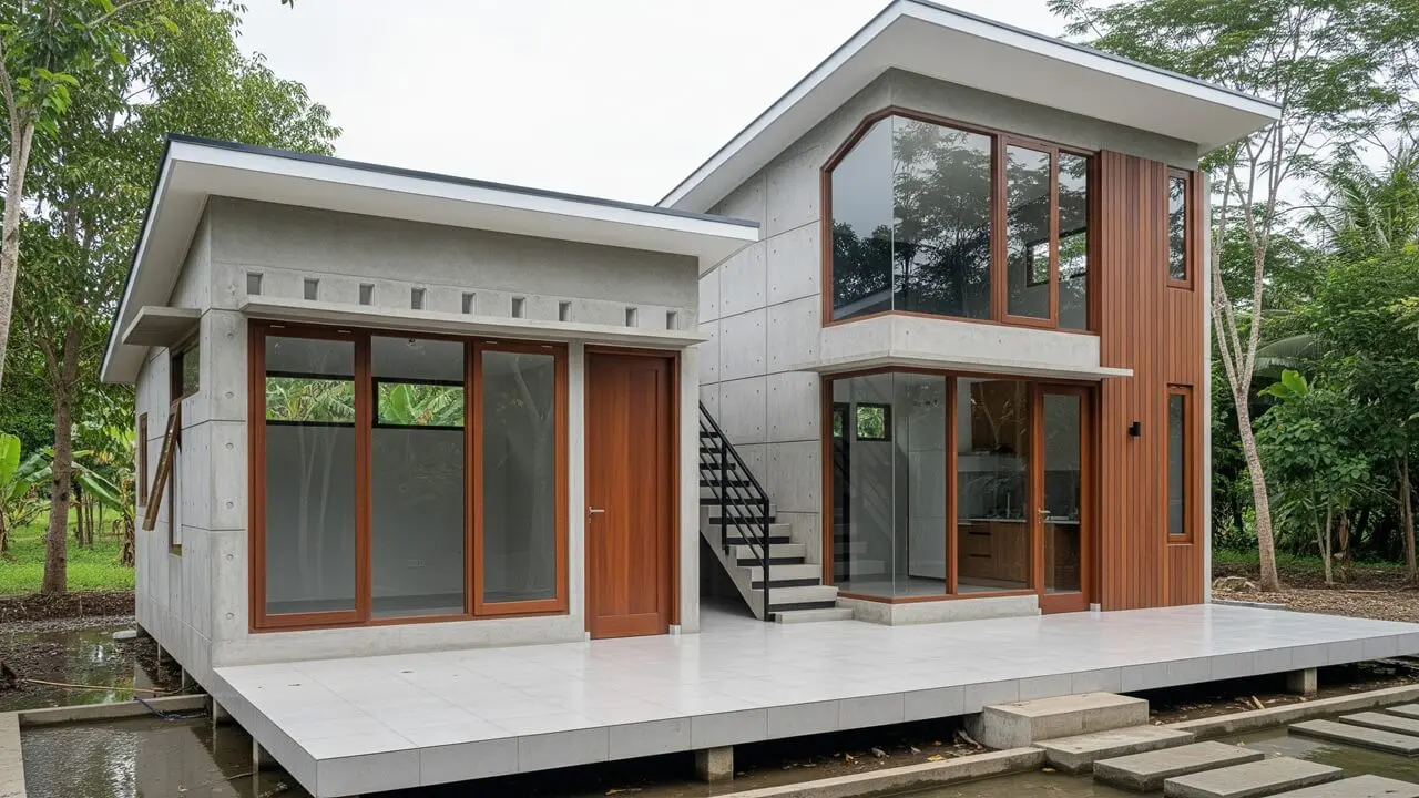 Desain Rumah Kecil 2 Lantai Anti Banjir