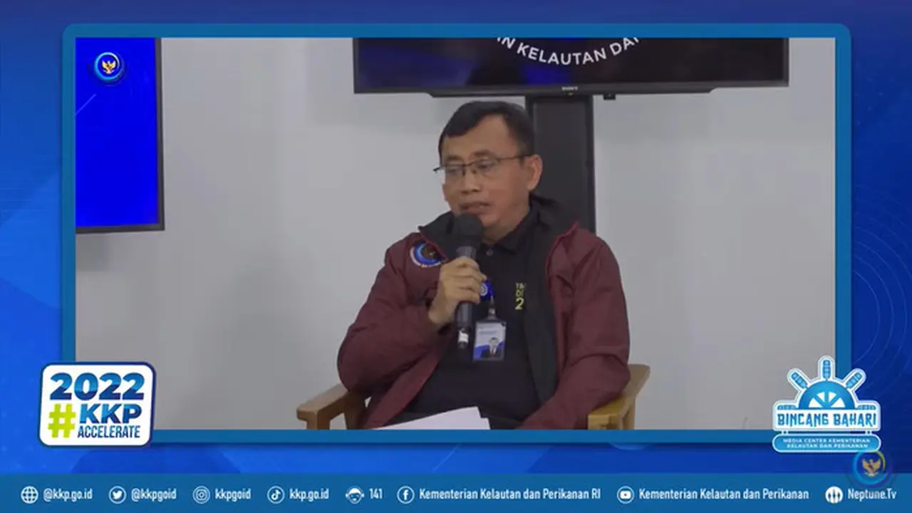 Direktur Usaha dan Investasi Ditjen PDSPKP Catur Sarwanto, dalam Webinar Peluang Investasi Usaha Kelautan dan Perikanan 2022, Kamis (20/1/2022).