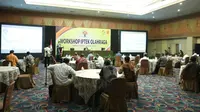 Workshop IPTEK Olahraga di Krakatau Hall Hotel Horison, Bekasi, Jawa Barat, Selasa (1/9).