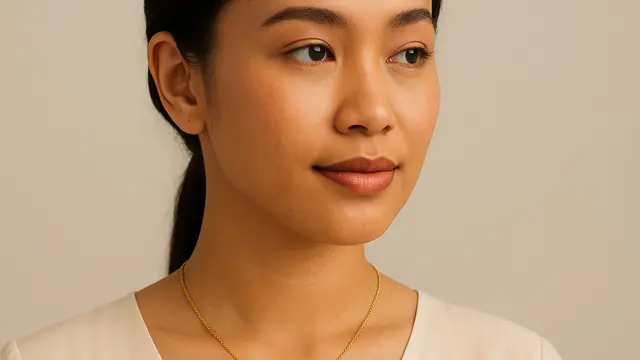 Model Kalung Emas Rantai Polos Terbaru 2025/via AI