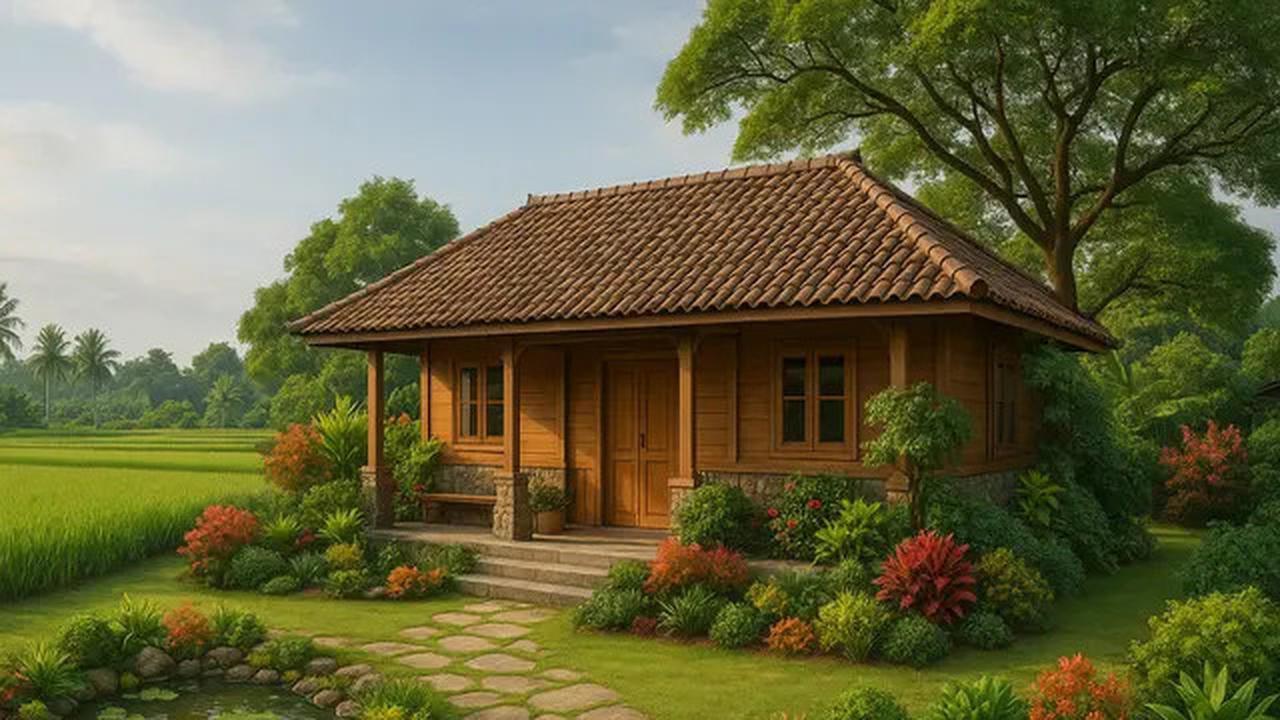 10 Gambar Rumah Tepi Sawah yang Simpel dan Menawan, Cocok Jadi Ide Hunian 2025