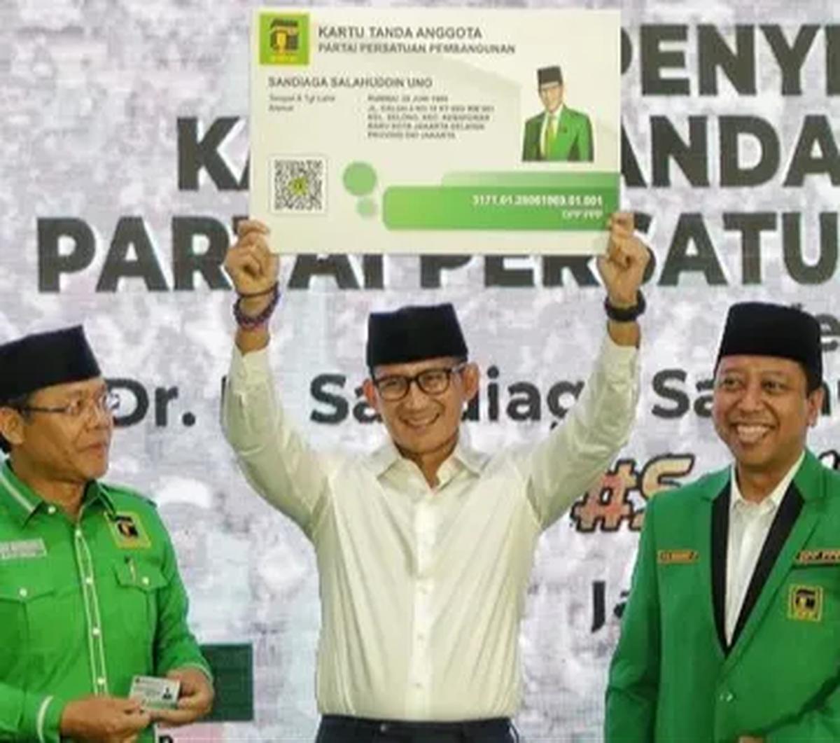 Diketahui, Sandiaga Uno memegang jabatan ketua badan pemenangan pemilu nasional Partai Persatuan Pembangunan (PPP) setelah keluar dari Partai Gerindra. Salah satu tugas Sandiaga adalah mensosialisasikan Ganjar Pranowo sebagai calon presiden di Pilpres 202