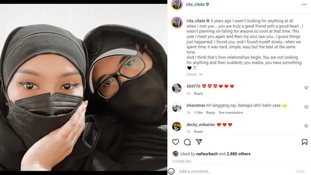 Unggahan Cita Citata untuk Didi Mahardika