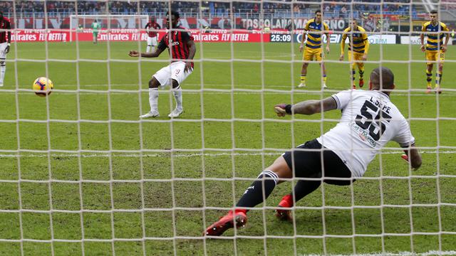 Gelandang AC Milan, Franck Kessie (AP Photo/Antonio Calanni)
