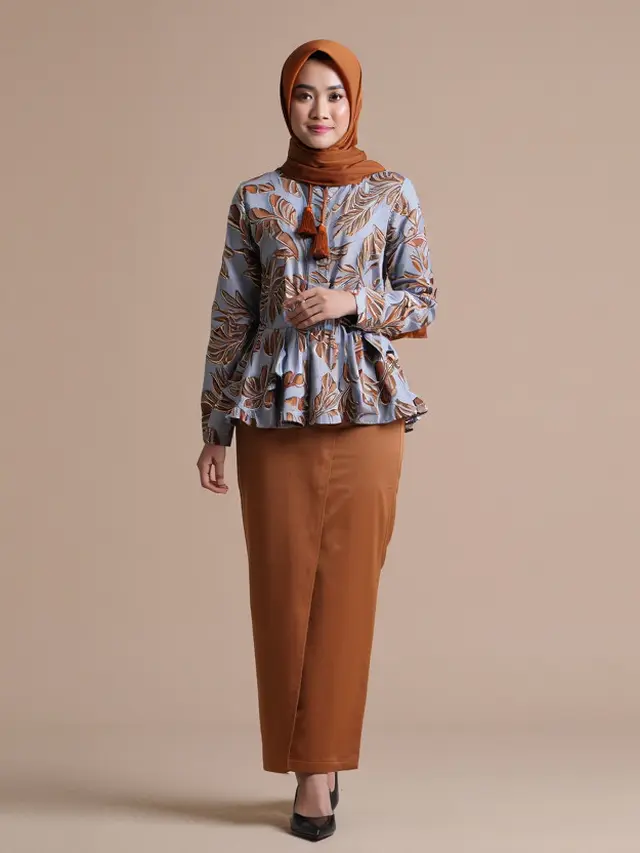 Model Atasan Batik Ecoprint Untuk Kerja/Ilustrasi AI