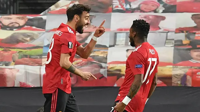 FOTO: Deja Vu 14 Tahun Silam, Manchester United Bantai AS Roma - Bruno Fernandes