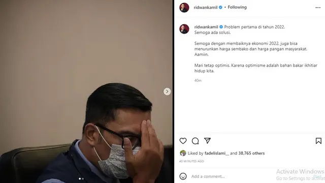 Ridwan Kamil (Foto: Instagram/@ridwankamil)