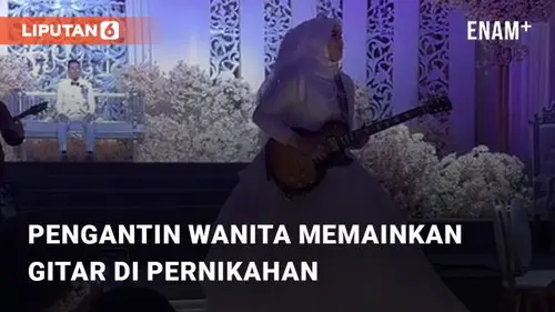 VIDEO: Aksi Pengantin Wanita Tampil Sembari Memainkan Canon Rock di Pernikahan