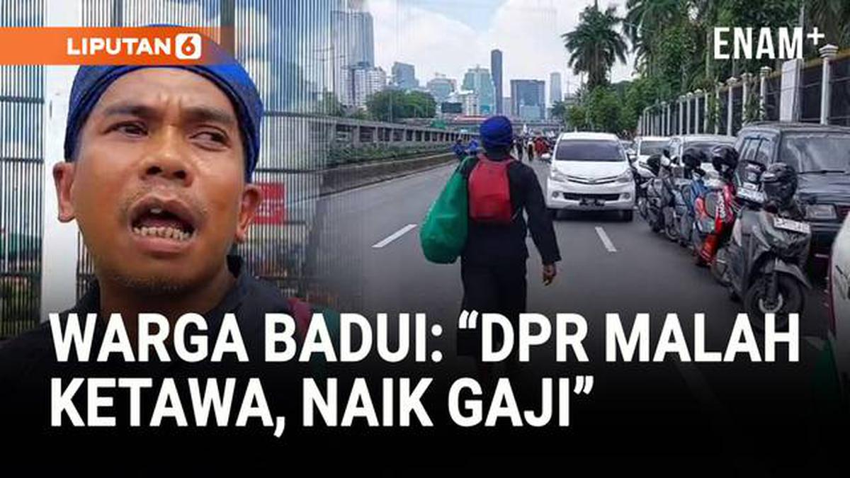 VIDEO: Warga Badui Kritik DPR! Ikut Demo Geruduk Gedung Rakyat