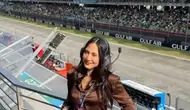 Pesona Quiet Luxury Pevita Pearce Nonton Bahrain Grand Prix, Padukan Setelan Satin dan Tas Fendi Rp109jutaan