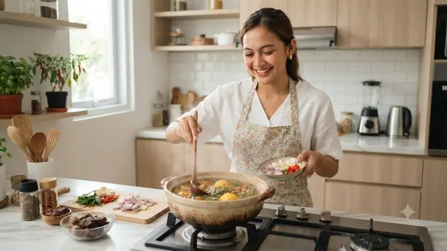 Tahapan Membuat Sayur Asem Bumbu Iris (AI Generated)
