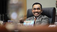 Wakil Ketua Komisi III DPR RI yang juga anggota di Badan Anggaran DPR RI dari Fraksi Partai Nasdem Ahmad Sahroni. (Liputan6.com/Putu Merta Surya Putra)