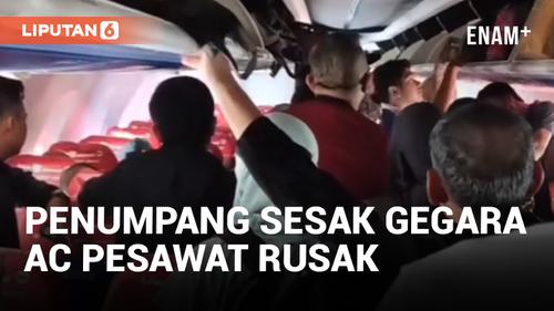 VIDEO: Penumpang Lion Air Kepanasan Hingga Sesak Napas Akibat AC Pesawat Mati