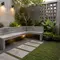7 Desain Bangku Taman Mungil dari Semen di Halaman Rumah
