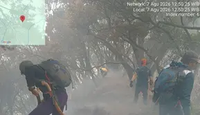 Kebakaran Gede Pangrango Dipadamkan, Kemenhut Tutup Jalur Pendakian