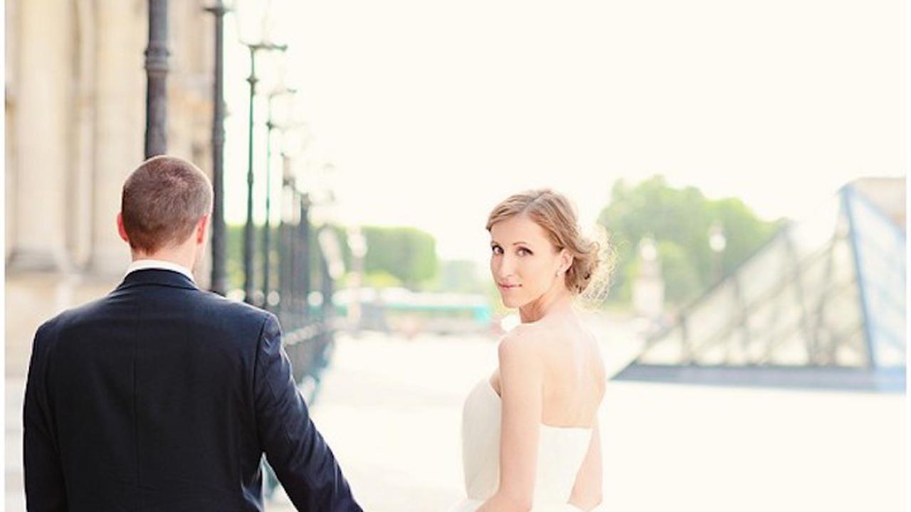 Gaun Pengantin Ombre