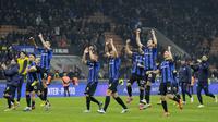 Inter Milan sukses menaklukkan Atalanta dengan skor 1-0 dalam laga perempat final Coppa Italia 2022/2023 yang digelar di Giuseppe Meazza, Rabu (1/2/2023) dini hari WIB. (AP/Antonio Calanni)