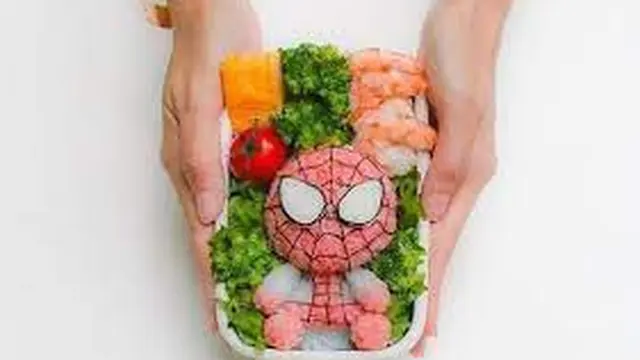 6 Kreasi Bento Bentuk Spider-Man Ini Unik, Sayang untuk Dimakan