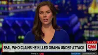 Saat itu, seorang presenter wanita sedang membacakan berita soal pengakuan mantan tentara US Navy SEAL yang mengklaim sebagai penembak mati 
