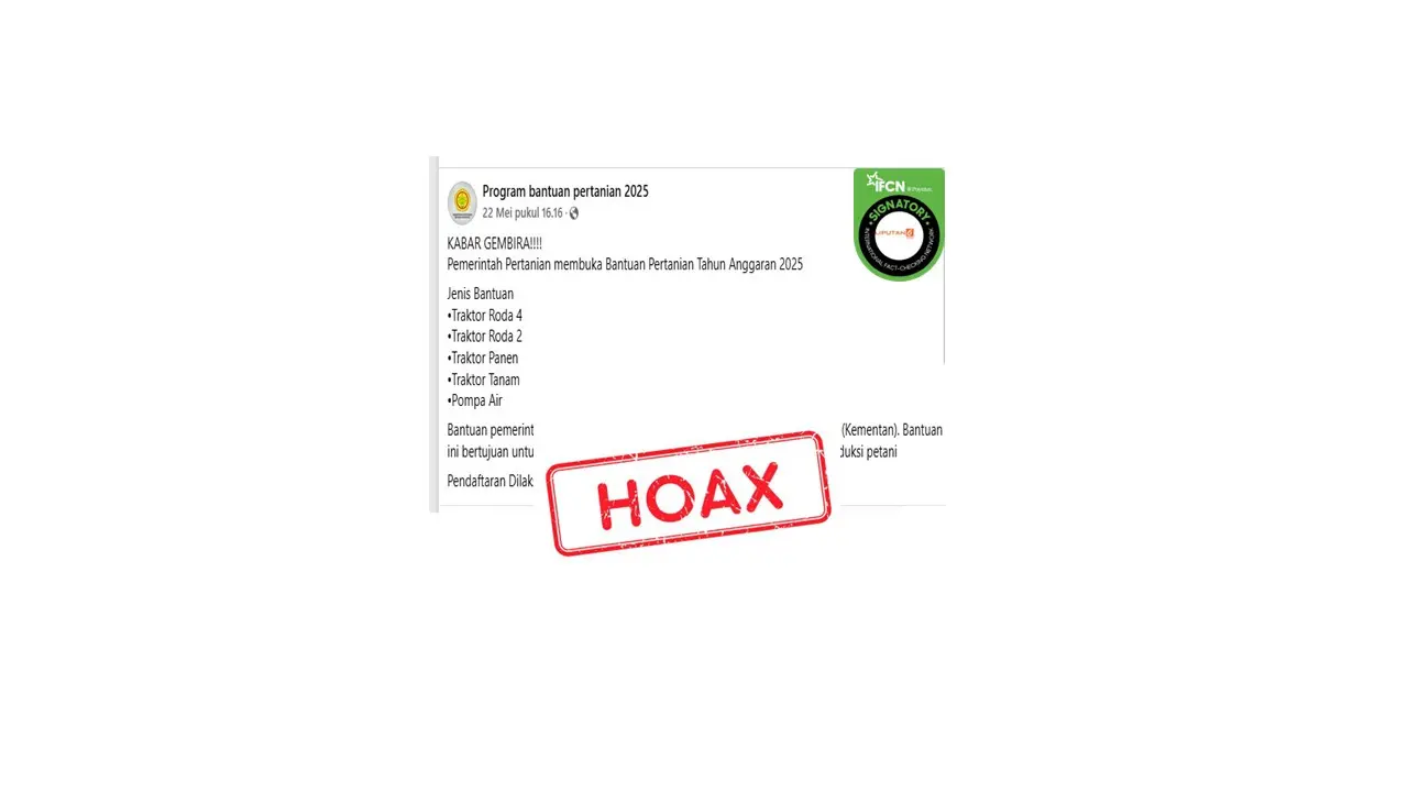 Cek fakta bantuan alat pertanian dari Kementan