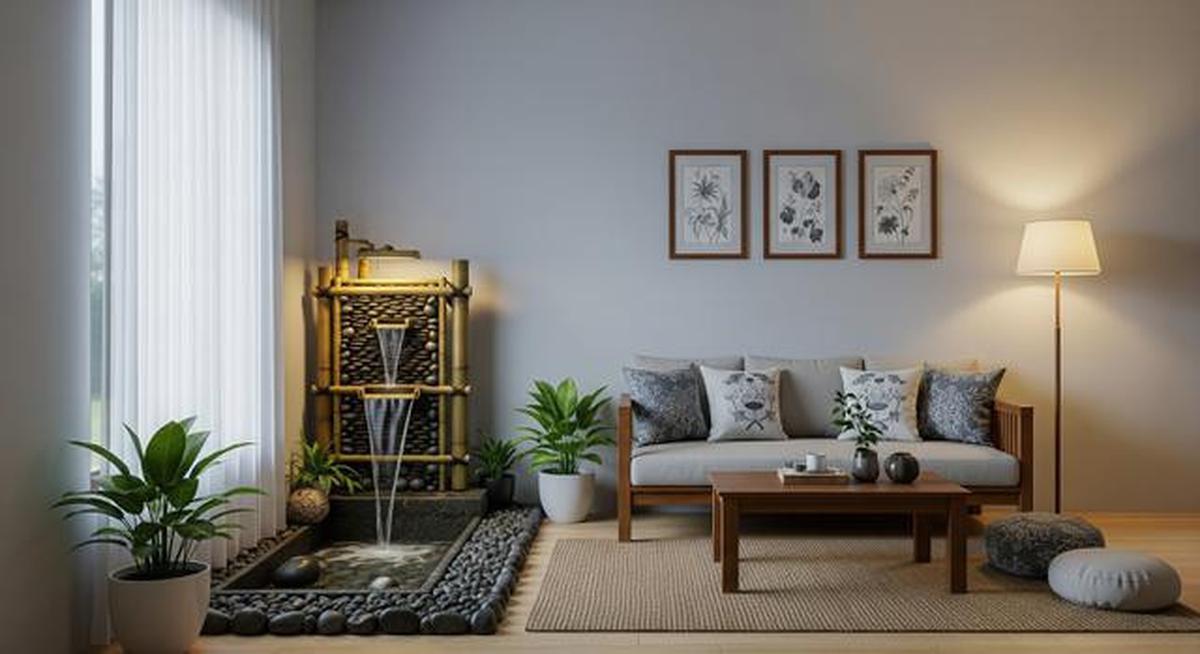 8 Ide Ruang Tamu Kecil dengan Air Terjun Mini Indoor yang Menenangkan, Bikin Suasana Rumah Lebih Adem dan Elegan