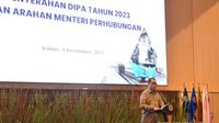Menteri Perhubungan Budi Karya Sumadi menyerahkan DIPA Kemenhub Tahun 2023 kepada seluruh unit kerja Eselon I di lingkungan Kemenhub. (Dok Kemenhub)