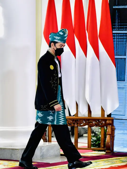 Presiden Joko Widodo memimpin upacara Hari Kelahiran Pancasila secara virtual di Istana Bogor, Jawa Barat, Selasa (1/6/2021). Jokowi berharap Hari Pancasila dimanfaatkan seluruh pihak untuk memperkokoh nilai-nilai Pancasila dalam bermasyarakat, berbangsa, dan bernegara. (FOTO:Biro Pers Kepresidenan)