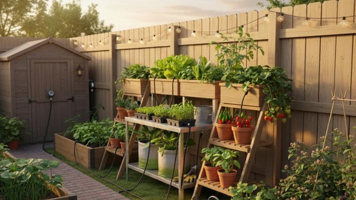 7 Model Halaman Belakang Rumah Kecil dengan Kebun Sayur dan Buah, Produktif Sekaligus Inspiratif