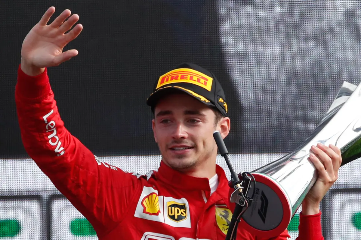 Selebrasi Charles Leclerc Usai Menangkan F1 GP Italia 2019