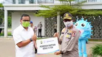 Kakorlantas Polri Gandeng BRI Sosialisasi Penyebaran Covid-19 dengan Drone