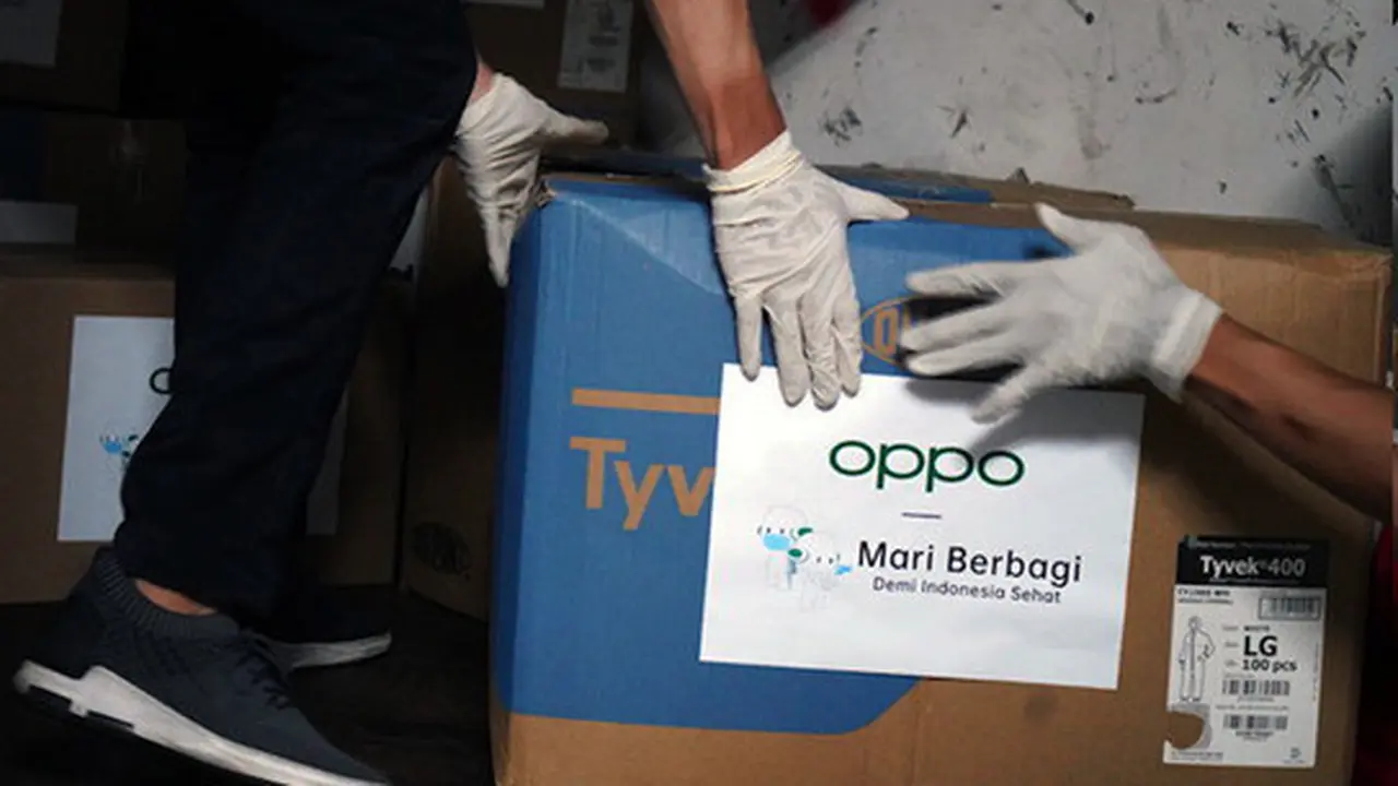 OPPO Indonesia bekerjasama dengan J&T Express turut ambil bagian dalam penanggulangan wabah Virus Corona atau COVID-19. Dok OPPO