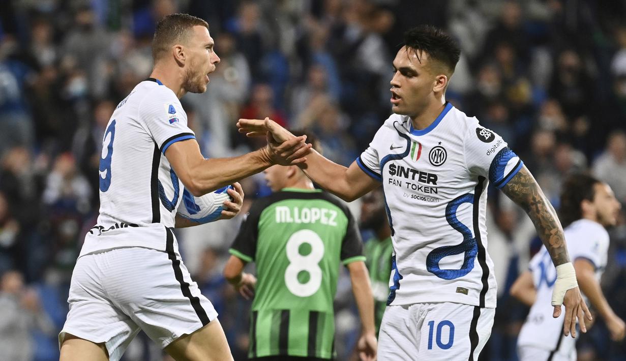 Dengan mengoleksi 17 poin, Inter Milan sementara menempati posisi ketiga klasemen sementara. (LaPresse via AP/Massimo Paolone)