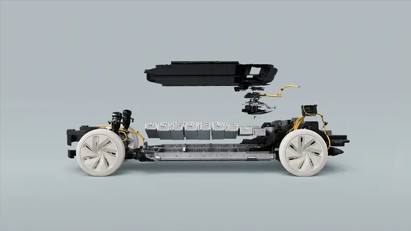 Ilustrasi powertrain BEV Volvo. (Volvo)