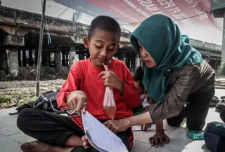 Anak di Jakarta Utara (AntaraNews)