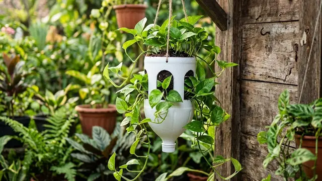 Membuat Pot Lentera dari Botol Plastik