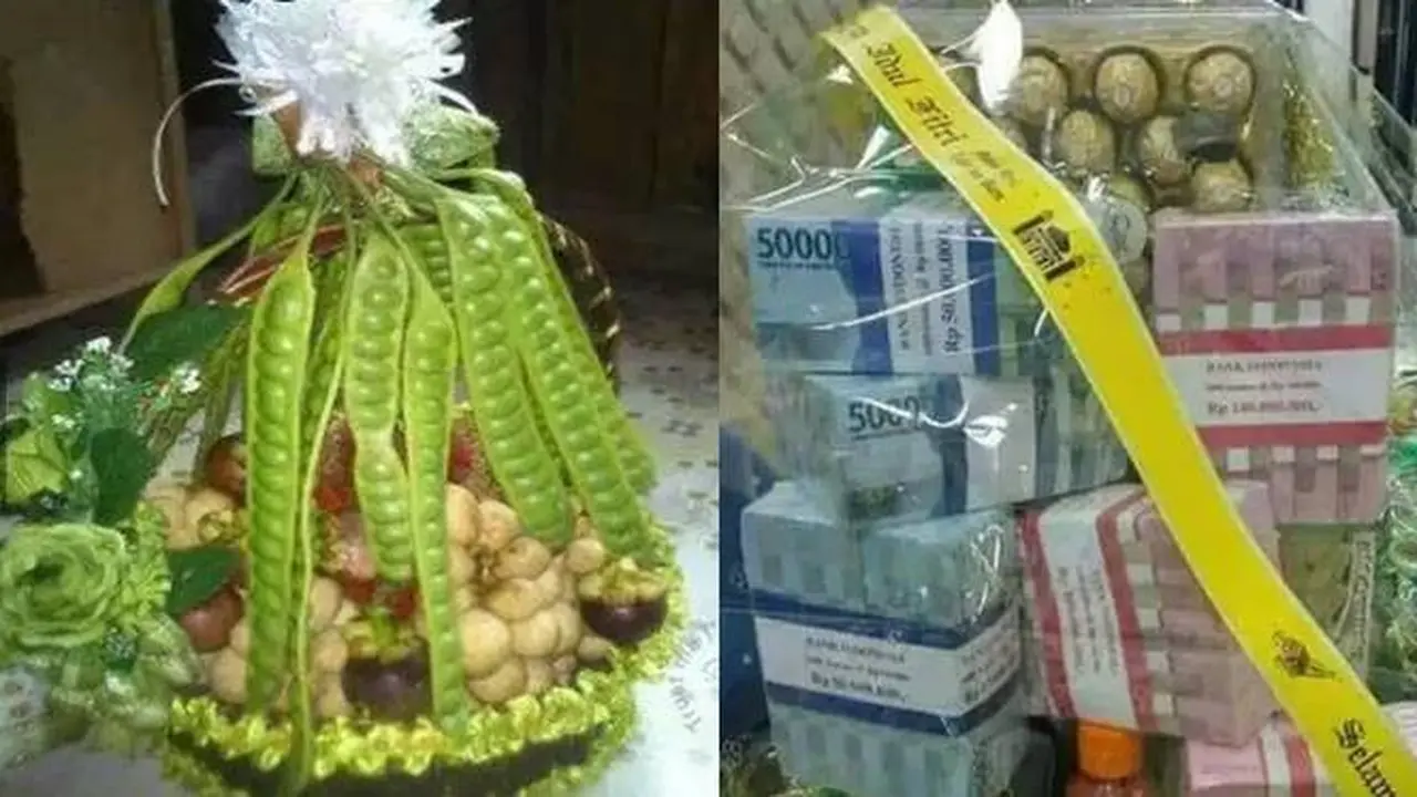 8 Potret Nyeleneh Parsel Lebaran, Ada Hasil Bumi Hingga Uang