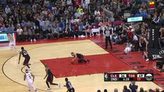 Berita video game recap NBA 2017-2018 antara Toronto Raptors melawan Cleveland Cavaliers dengan skor 133-99.