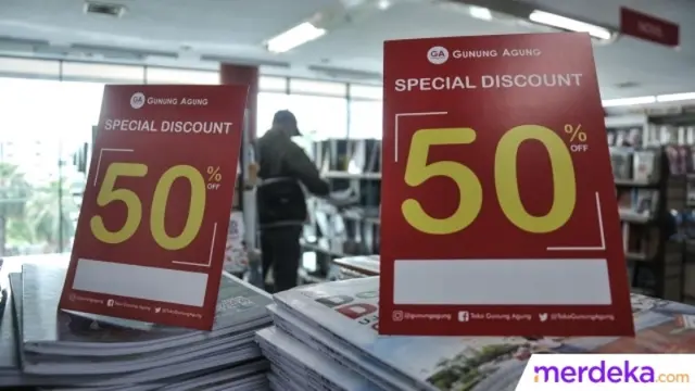 Toko Buku Gunung Agung Beri Diskon sampai 70 Persen Jelang Ditutup Akhir 2023