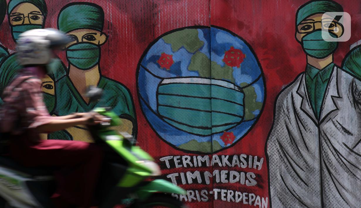 FOTO Dukungan Perjuangan Tim Medis Tertuang Dalam Mural