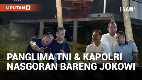 VIDEO: Presiden Jokowi Makan Nasi Goreng di IKN Bareng Kapolri, Panglima TNI &amp; Ridwan Kamil