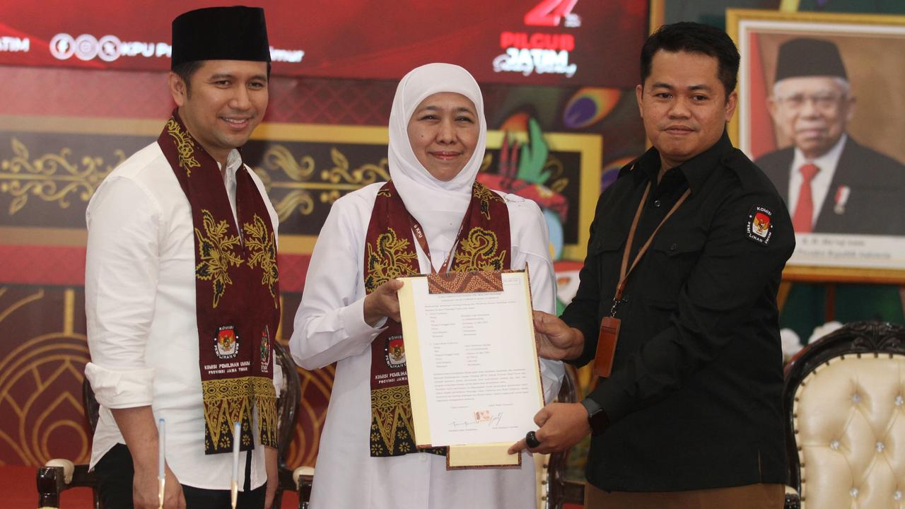 Survei Pilkada Jatim: Khofifah-Emil Dardak Tembus 61,2%, Risma-Gus Hans 26%, Luluk-Lukmanul 2,2%