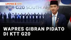 Wakil Presiden RI Gibran Rakabuming menyampaikan sejumlah gagasan dalam pidatonya di KTT G20 di Johanneseburg, Afrika Selatan, Sabtu waktu setempat.