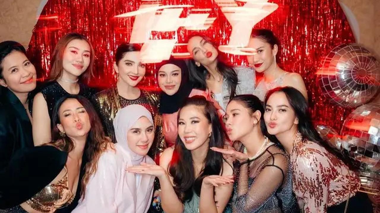 Adu Gaya Glamor Santun Aurel Hermansyah, Syahnaz Sadiqah, dan Olla Ramlan di Ultah Marlene Hariman, Tampil Blink Blink dengan Hijab