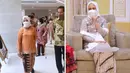 Sebagai Ibu Negara, Iriana Jokowi tidak melulu mengenakan kain dan kebaya di setiap kesempatan. Beberapa kali Iriana Jokowi tampil dengan gaya kekinian yang dipadupadankan dengan wastra Nusantara, seperti apa potretnya? (Sekretariat Presiden)