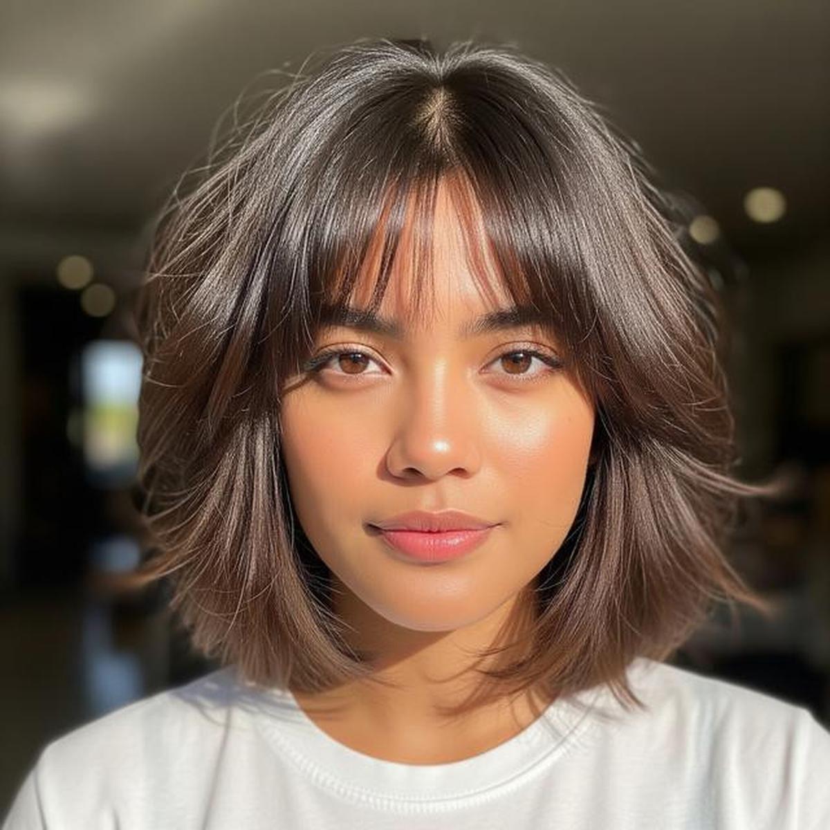 10 Model Rambut Medium dengan Poni Anti Lepek, Tampil Stylish Sepanjang Hari