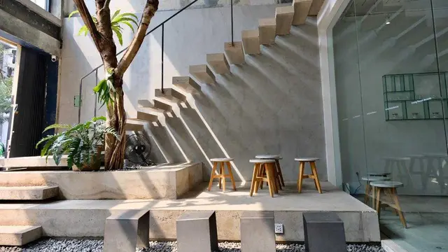 Desain Kafe Kekinian Serba Putih di Bandung Ala Atelier Ara