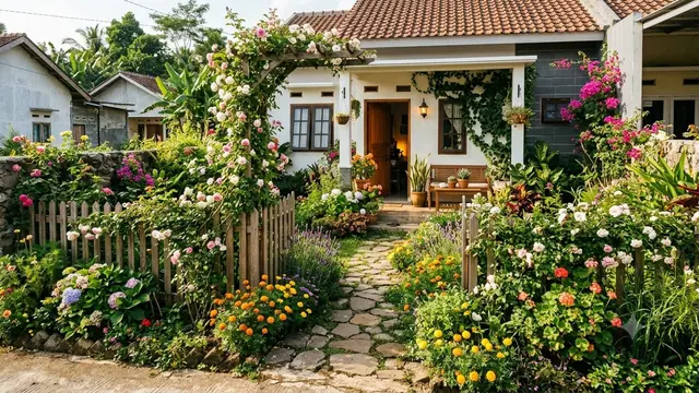 Inspirasi Halaman Rumah Bergaya Cottage yang Mudah Ditiru