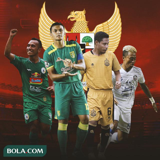 Timnas Indonesia - Irfan Jaya, Rachmat Irianto, Evan Dimas, Kushedya Hari Yudo