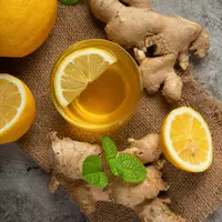 Ilustrasi teh lemon jahe hangat | copyright freepik.com/jcomp