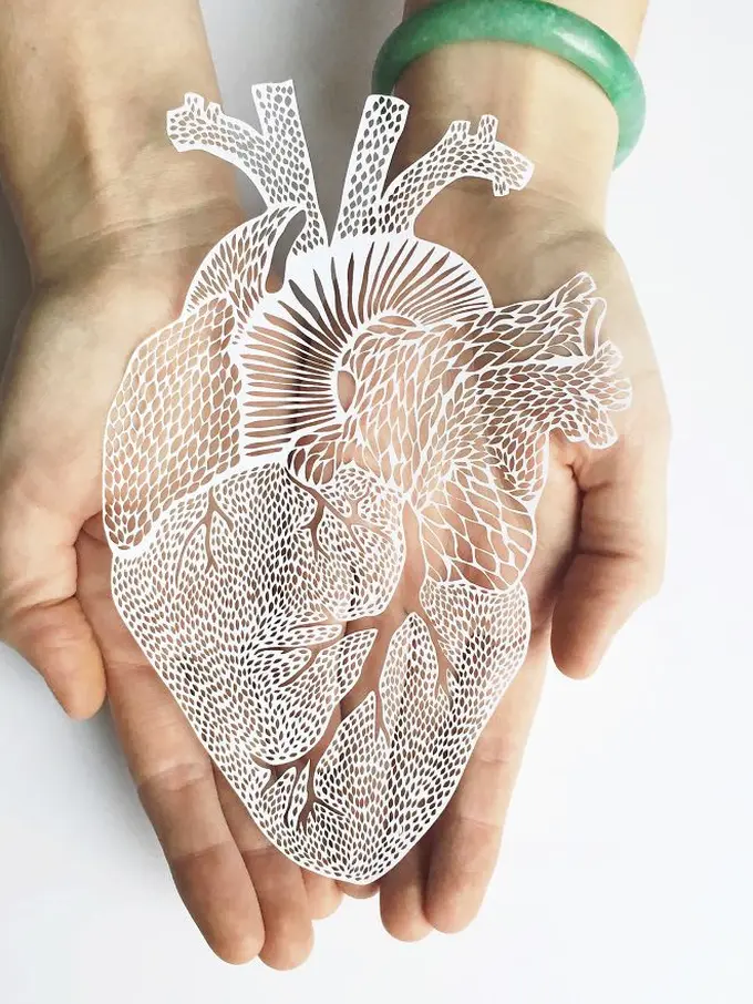 [Bintang] 5 Organ Tubuh Manusia Ini Dibuat dari Seni Potongan Kertas Manual